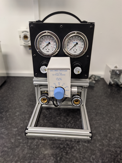 Portable Air/O₂ blender test bench 1